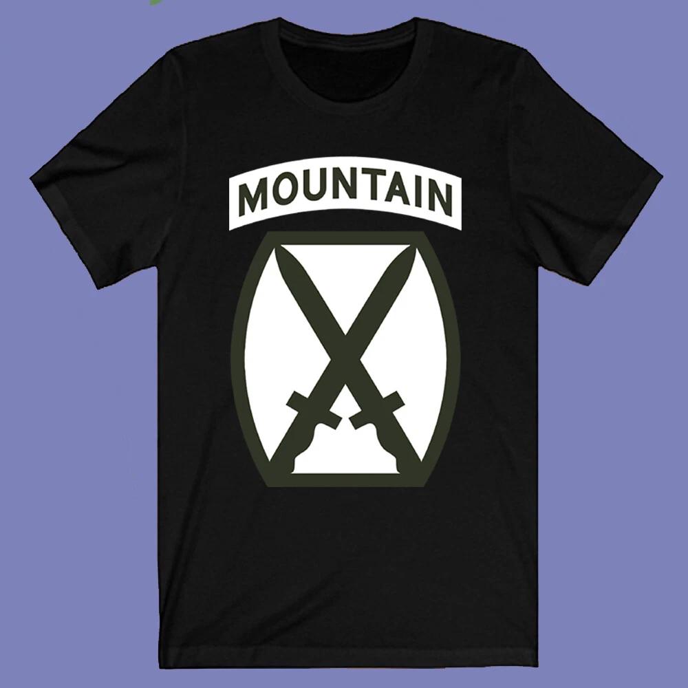 Army Military Veteran 10th Mountain Division Men s Black Size S-3XL 4XL