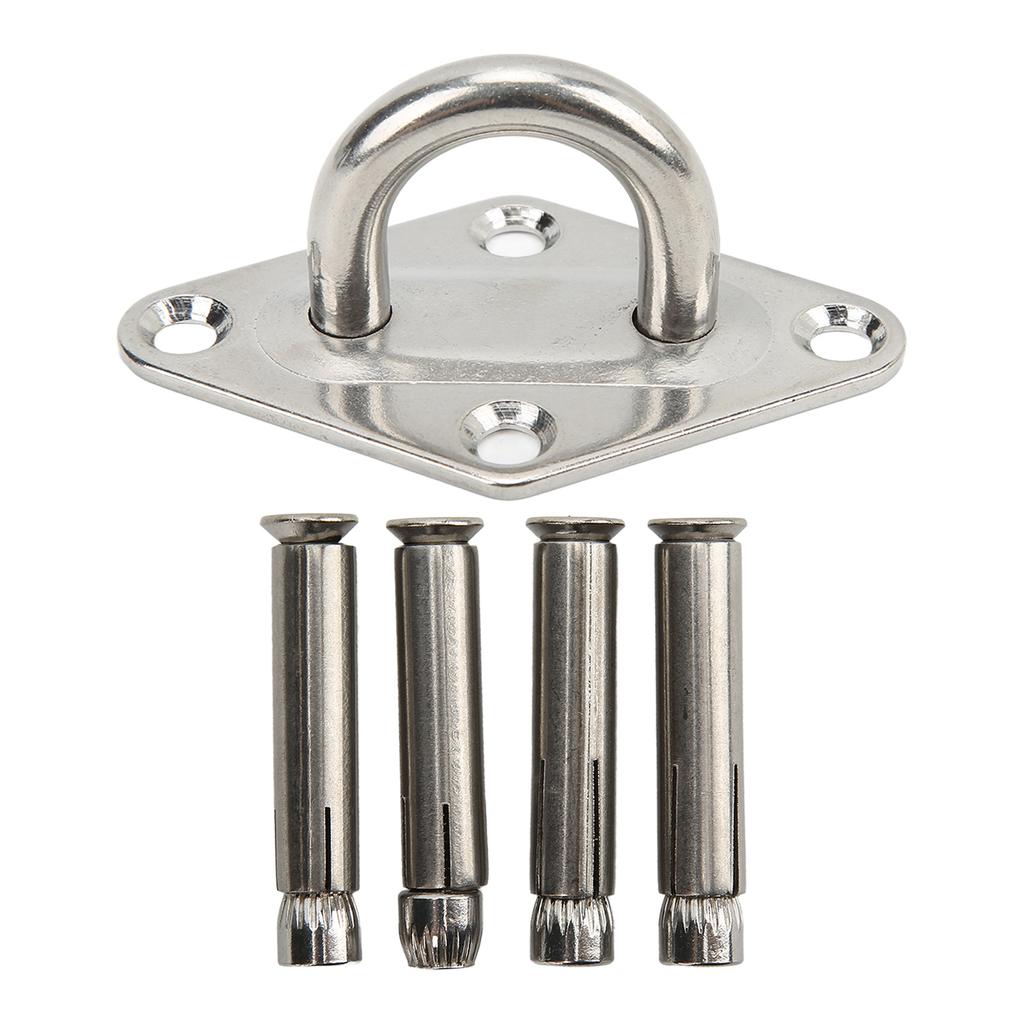 Stainless Steel Ceiling Wall Mount Hook Heavy Duty Anchor Eye Plate for Boat Yoga Swings