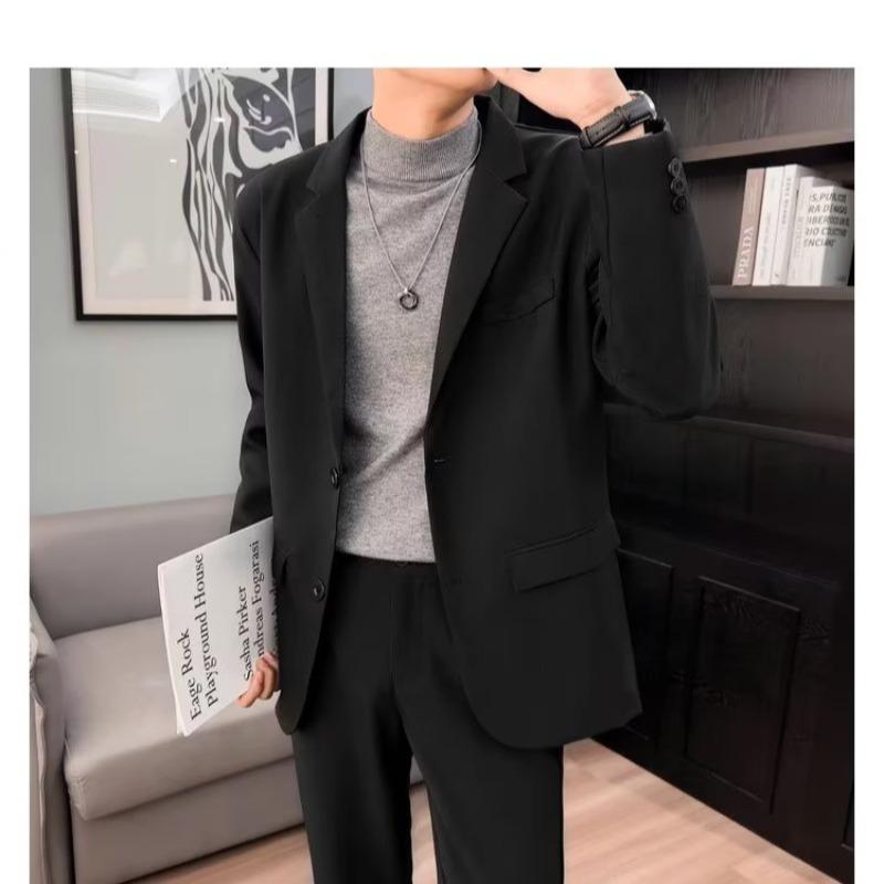 Sacou Casual Slim Fit pentru Bărbați Stil Coreean – Aspect Trendy Matur de Primăvară/Toamnă