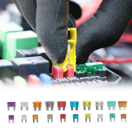 

485 шт. предохранителей 2A-40A, безопасные износостойкие предохранители из цинкового сплава, средний набор для автомобиля