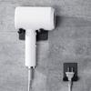 Space Aluminium Storage Bracket Hanger Organizer Silver Bathroom Wall Mount Universal Rustproof Free Punch Hair Dryer Holder