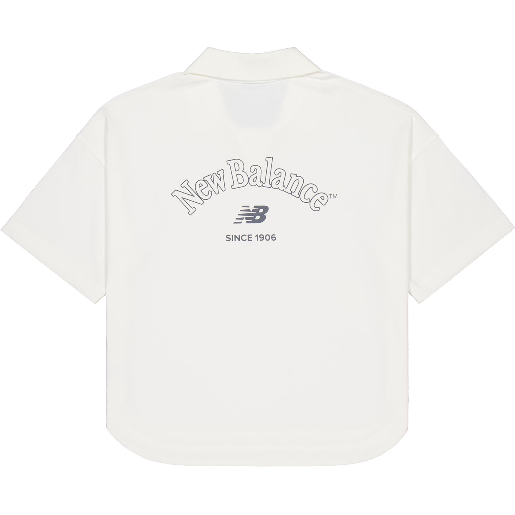 New Balance Retro Sports Collection Polo Shirt Women s Ivory White NFE36052-IV M