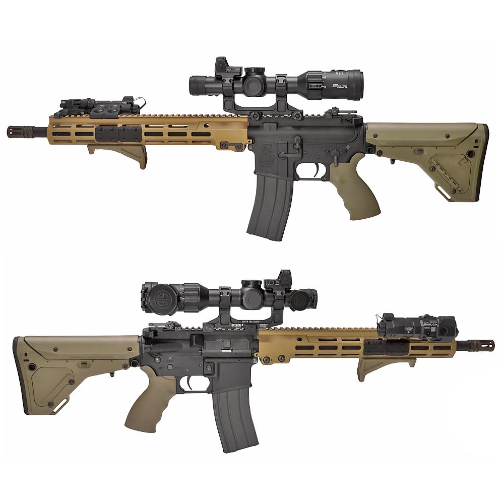 Ryohin Buhin 2-Piece Set: EVOLUTION GEAR GEISSELE 1.93" Scope Mount, Black & RMRSRO Mount Replica Set, Hard Anodized Finish, Metal