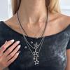 Fashion New Style Sexy Star Pendant Necklace with Rhinestones - Stylish Starburst Lockbone Chain for Fashion - conscious Girls and Women