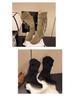 Women's Retro Post-Apocalyptic Western Tassel Boots – 2025 Autumn/Winter Long Slouchy Mid-Calf Style