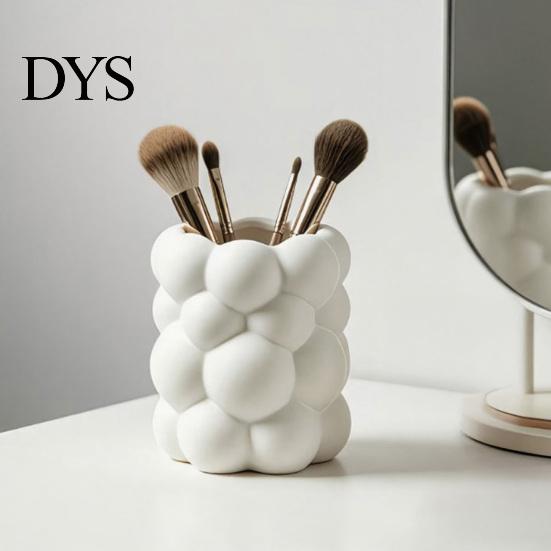 Geschenk für Studenten und Beauty-Enthusiasten 3D-Blasenwolkenform Stifthalter, Schreibtisch-Aufbewahrungsorganizer, Mattes milchiges Kunststoff-Kosmetikwerkzeughalter