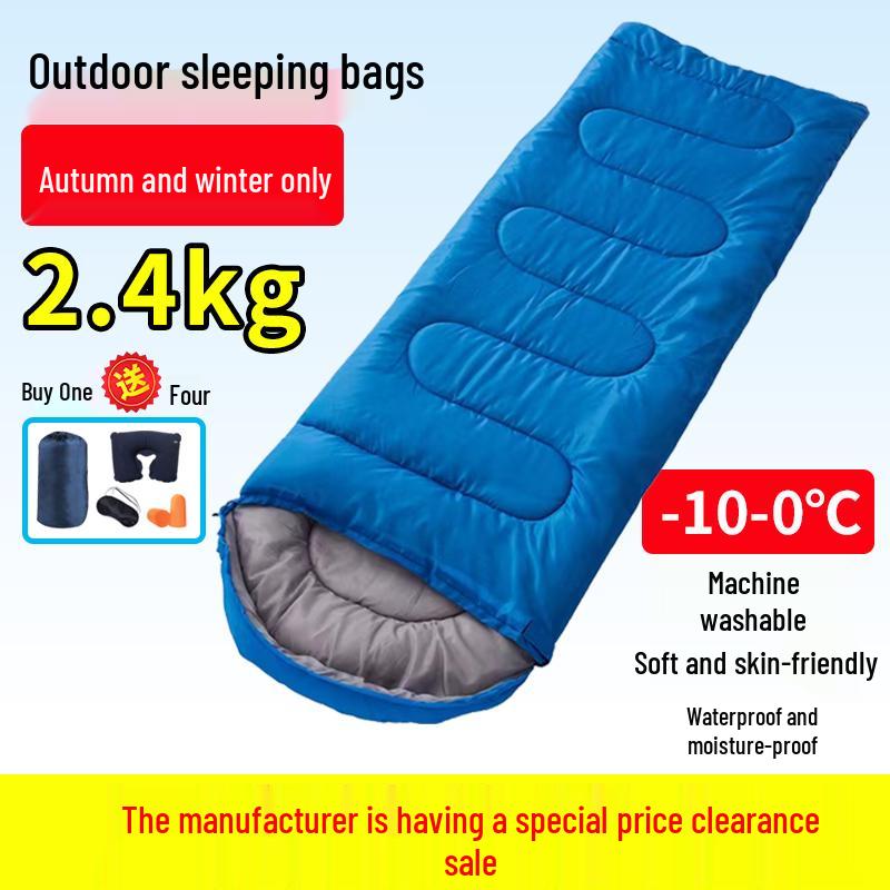 Vier-Jahreszeiten Erwachsenen-Schlafsack: Dick, Kältefest, Perfekt für Outdoor-Wintercamping