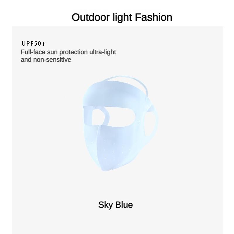 Sun Protection Mask Female UV Protection Summer Ice Silk Breathable Mask Sunshade Outdoor Riding Facekini Mask Sun Protection