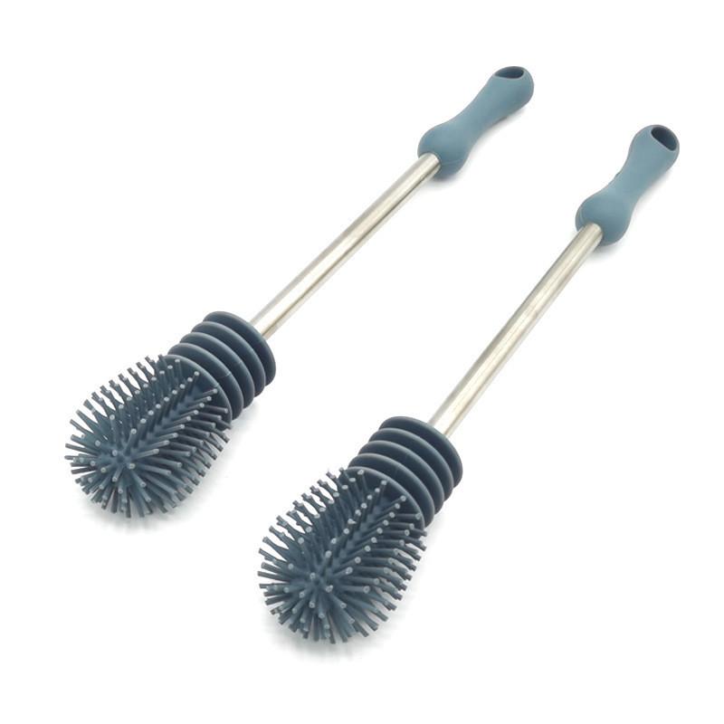 Food Grade Silicone Bottle Brush With Long Handle Baby Cup Cleaning Tool For Daily Use