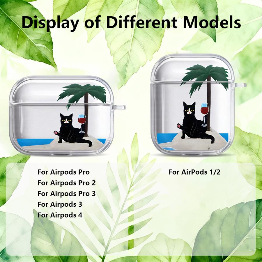 Fashion Kitten Case For Airpods 2 4 Pro3 Pro2 Pro 3 1 Clear Earphone Cases Cover