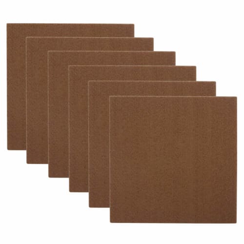 Ginoya Felt Pads, Pack of 6, 15cm x 15cm, Furniture Protection Pads, Scratch Prevention and Soundproofing (Coffee)