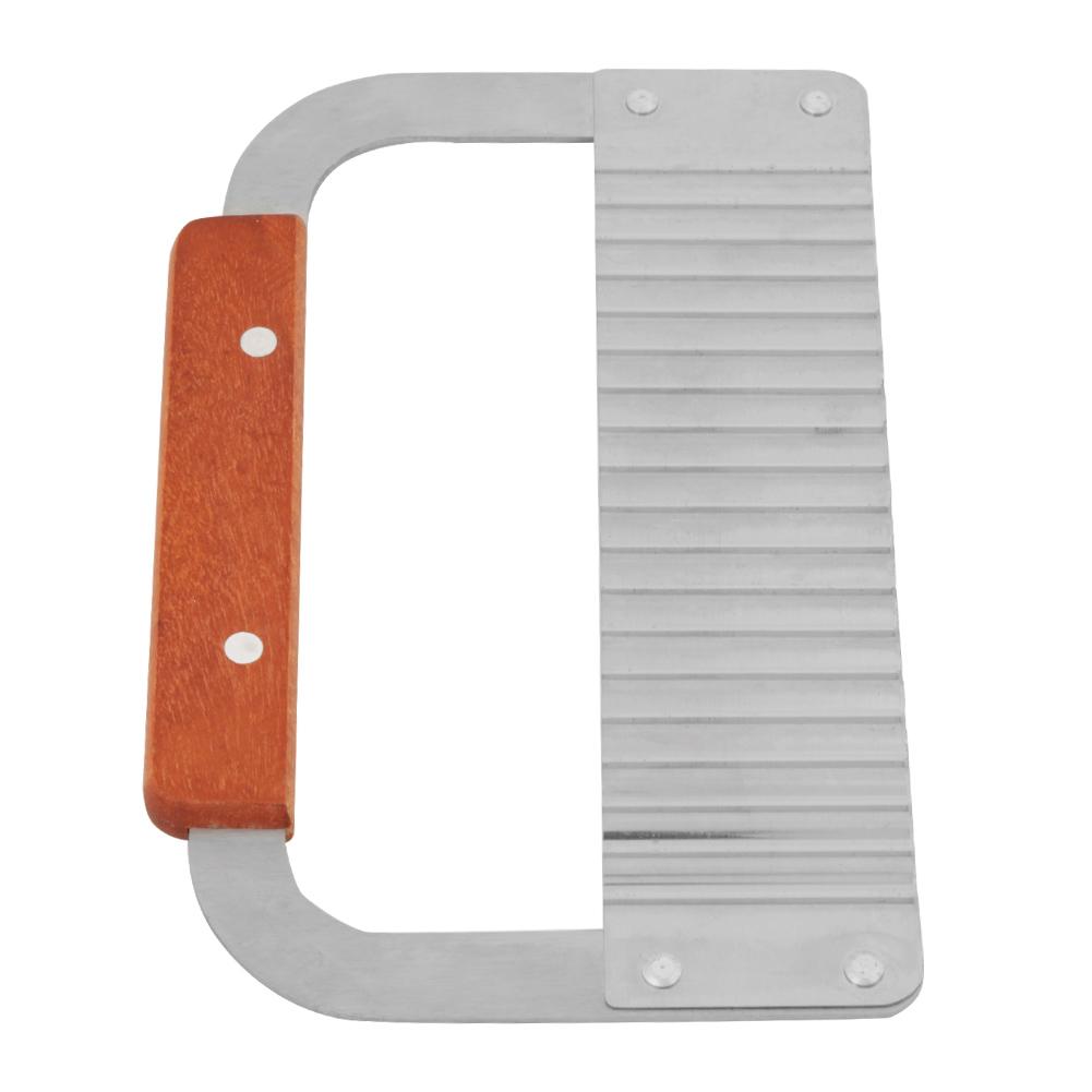Soap Cutter, Wax Vegetable Cutter with Hardwood Handle Stainless Steel Crinkle Cutting Tool for Soap Vegetable Candle Cake Wavy r Tool
