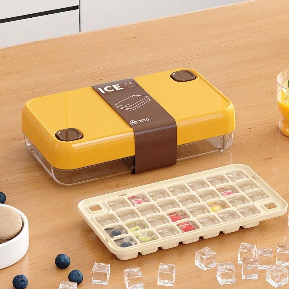 

30 Grid Ice Cube Tray Food Grade DIY Ice Maker Ice Cube Tray Portable Ice Tray Mold Summer жовтий