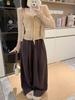New Autumn Plus Size Women's Lace Bow Camisole Cardigan