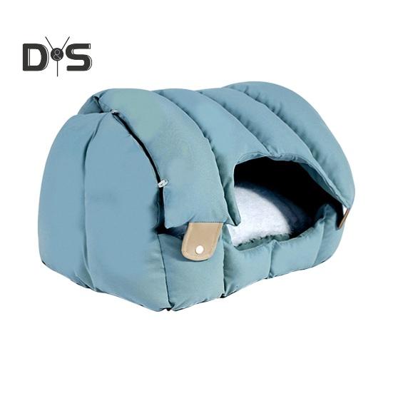 Pet Sofa Dual-Purpose Cat Bed Adjustable Shape Pet House Tent with Washable Removable Cushion for Cats Small Dogs Rabbit