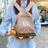Schultasche Rucksack Mädchen Internet-Berühmtheit Mode Neu Niedlich Cartoon Student Kleiner Rucksack Süßer Stil Campus Burger Kleine Schultasche
