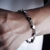 2026 Black and White Patchwork Cross Bracelet Fashion Unisex Color-Resistant, High-End Design Jewelry