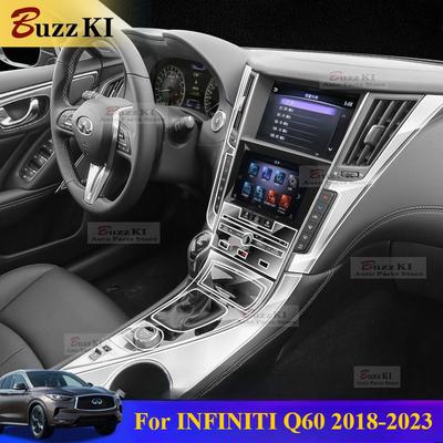 For INFINITI Q60 2018- Car Interior Film Dashboard Navigation Gear Center Console Anti-scratch Transparent TPU PPF Car Film