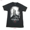 Tričko Assassins Creed III Unisex Malé Černé Bavlna 2012 Grafické Tričko