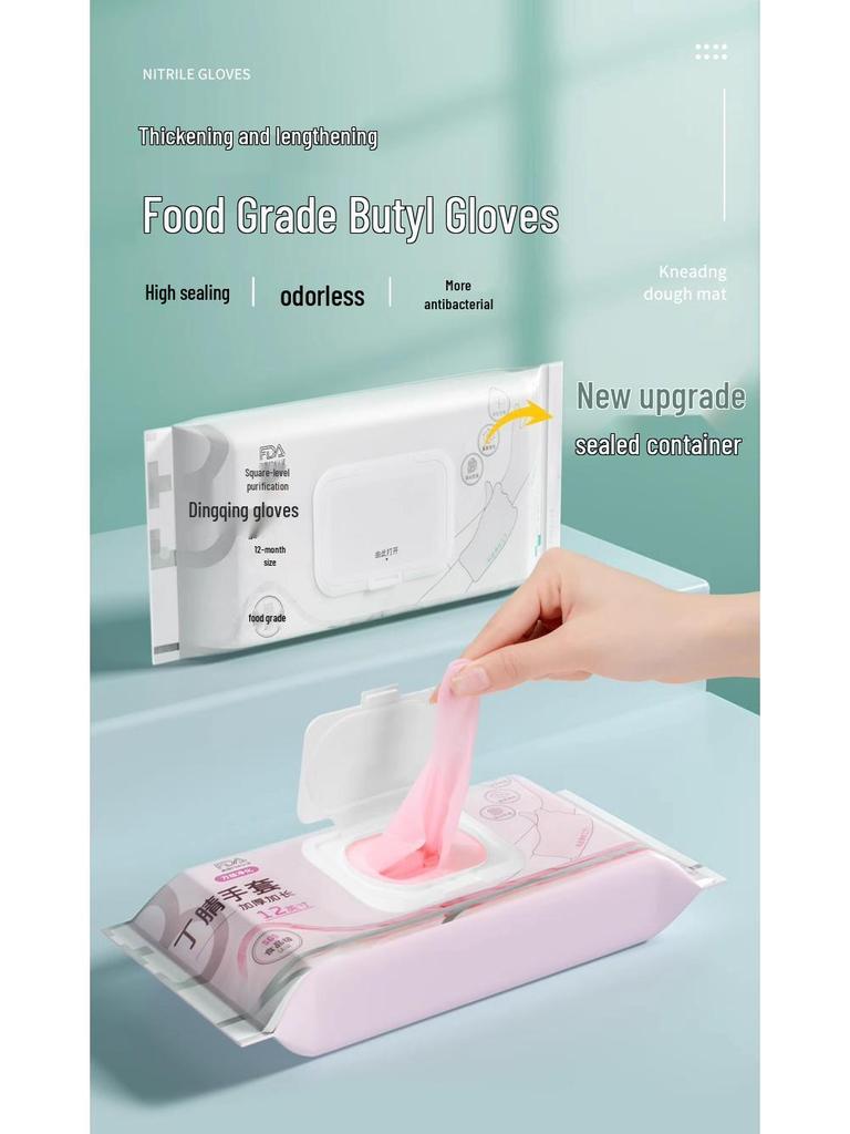 Nitrile Latex-Free Waterproof Dishwashing and Cleaning Gloves (Durable, Food Grade, Disposable)