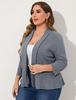 2024 Lightweight Plus Size Women's Ruffle Blazer – Comfortable and Stylish Casual Wear
