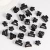 6-Piece Mini Black Claw Clips Set for Women - Frizz Tamer & Braiding Clips