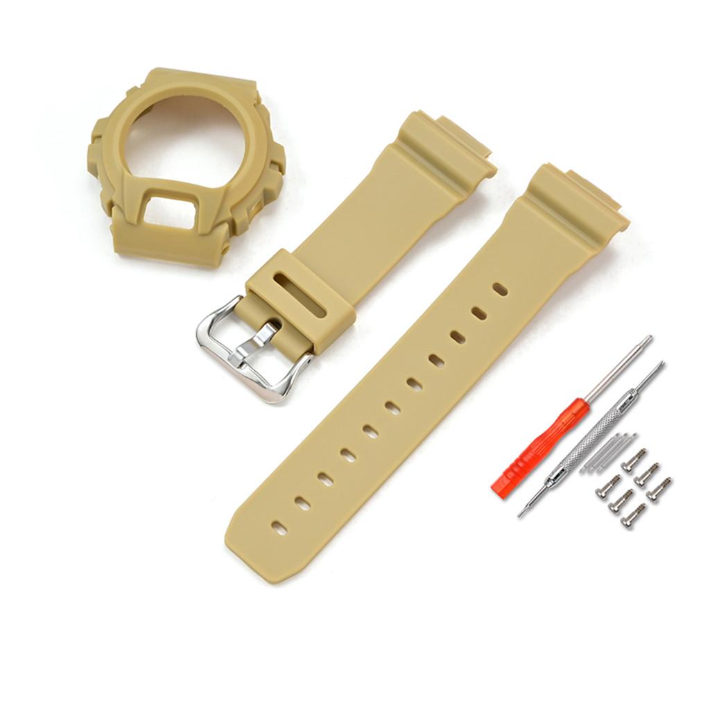 

For Casio G-Shock DW-6900/6600/6930 Replacement Rubber Silicone Matte Watch Band Bracelet Strap + Case дубильна кора