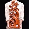1pc Tree Top Wooden Statue, Home Decoration, Wooden Carving Crafts, Housewarming Gift, Office Ornaments, Desktop Decorations