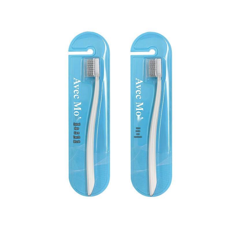 Avec Moi Nano Spiral Soft Bristle Toothbrush, 3-Pack