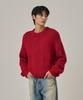 ANALOG MOOD Heavy Warm Round Pullover Knit (Red)