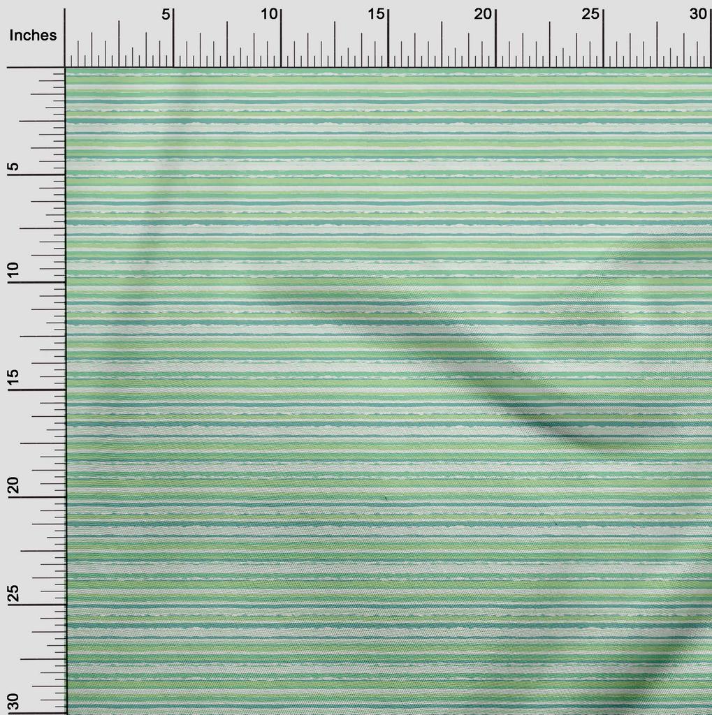 oneOone Cotton Flex Green Fabric Geometric Overlapping Stripes Sewing Fabric By The Yard Printed Diy Clothing Sewing Supplies 40 Inch