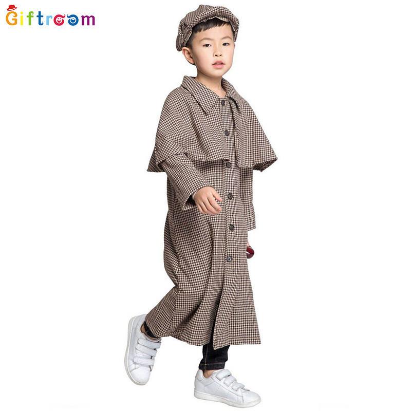 Módní kostým Sherlocka Holmese pro chlapce Ideální na Halloween a divadelní představení