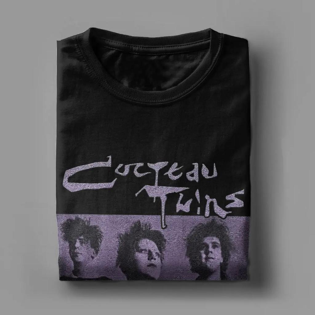 Fantastiske Cocteau Twins T-skjorter for menn Rund hals Ren bomull T-skjorter Kortermede T-skjorter Trykte klær