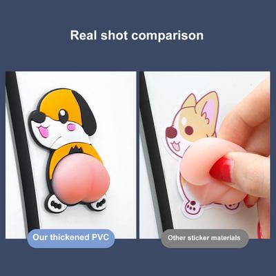 2 Stücke Umweltfreundliche Anti-scratch Selbstklebende Cartoon Pads Anti-rutsch Tür Auto Anti-kollision Aufkleber für Wand