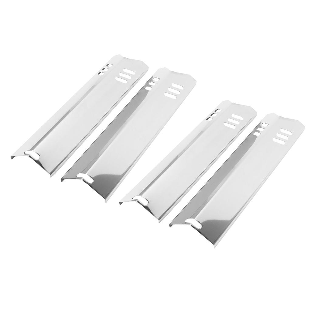 4 Pcs Universal Grill Heat Shields Replacment Stainless Steels Barbeque Grill Heat Plates