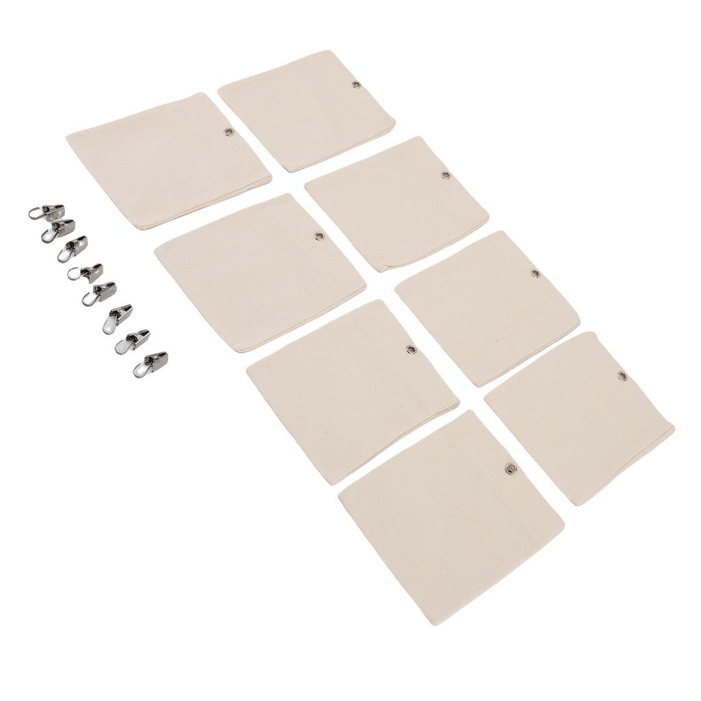 Curtain Weights Canvas Self Adhesive Closure Drapery Weighted Bags with Clamps for Tablecloth Picnic Mat