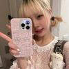 Japanese and Korean Sweet and Cute Blingbling Bow for iPhone17promax Apple 16 Mobile Phone Case 15