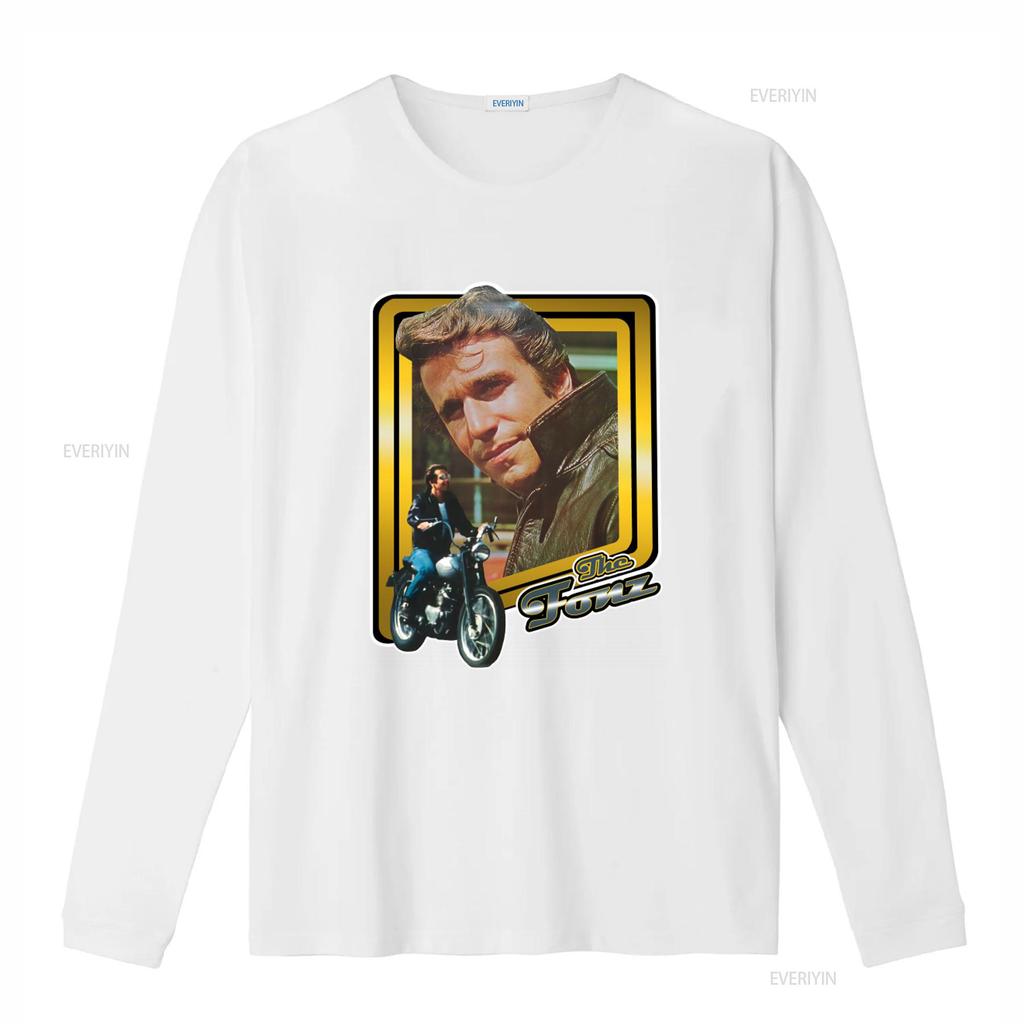 Happy Days The Fonz Fonzie Classic TV Show Slate Print T shirt Retro Style XW78 vintage Washed Casual Breathable Stylish