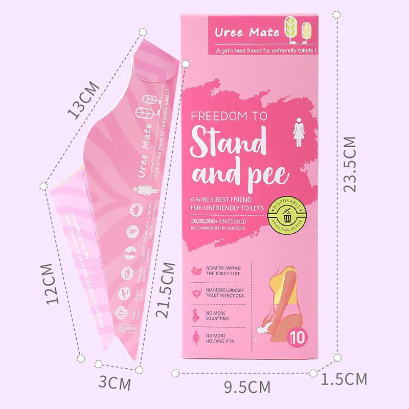 10Pcs Disposable Female Urination Device Women Urinal Funnel For Pregnant Travel Camping Outdoor Portable Standing Pee Paper Cup