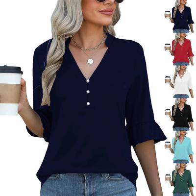 Women's Color Fashion Casual Short Sleeve T,Shirt