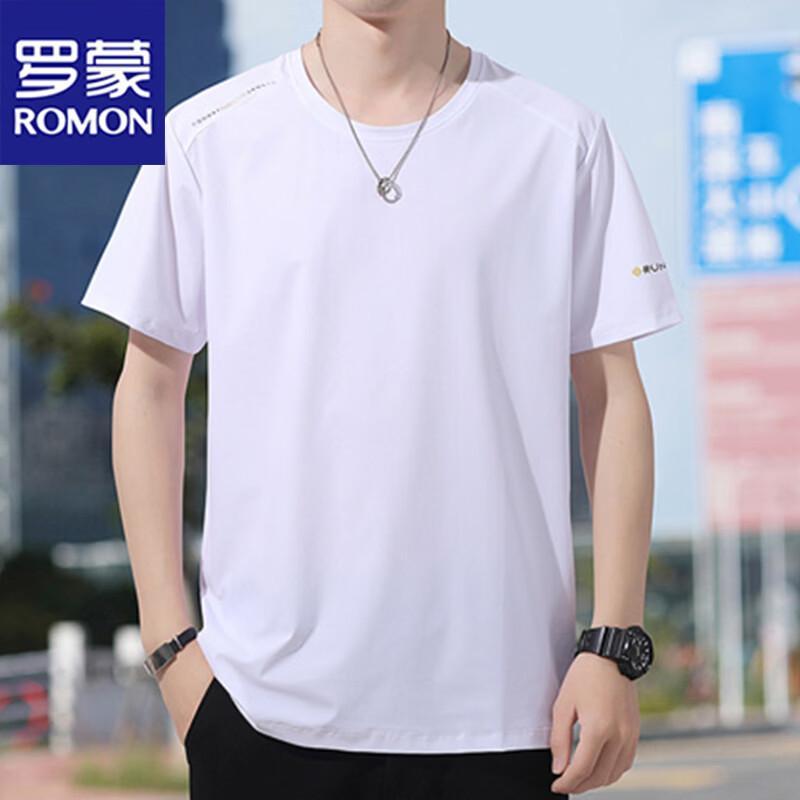

ROMON Men s Round Neck Quick-Dry Short Sleeve T-Shirt 2XL