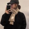 Herringbone Pattern Winter Korean Scarf for Women Cute Fashionable and Versatile Japanese Autumn New Style Knitted Woolen Scarf Trendy and Warm