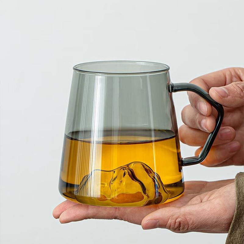 HeY LiLac 450ml Smoky Gray Heat-Resistant Borosilicate Glass Guanshan Cup - Light Tea Tasting Mug