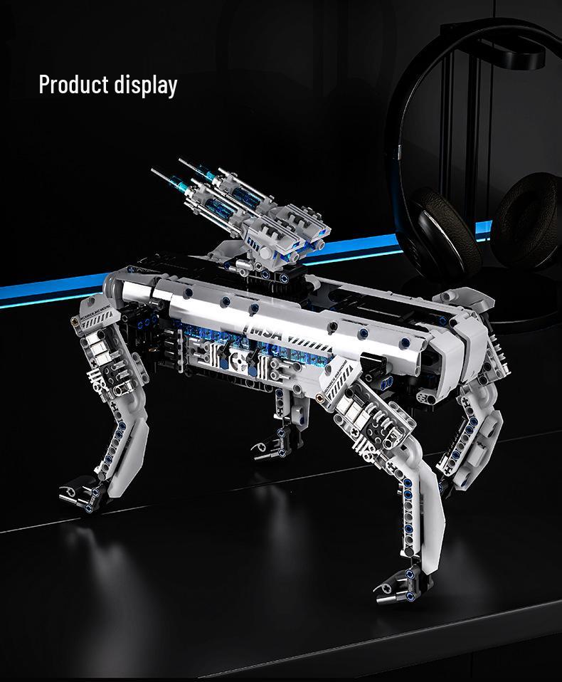 Tuo Mu T1109 Sci-Fi Bionic Mechanical Dog: Educational Remote Control Toy for Programming and Building - Ideal for Kids.