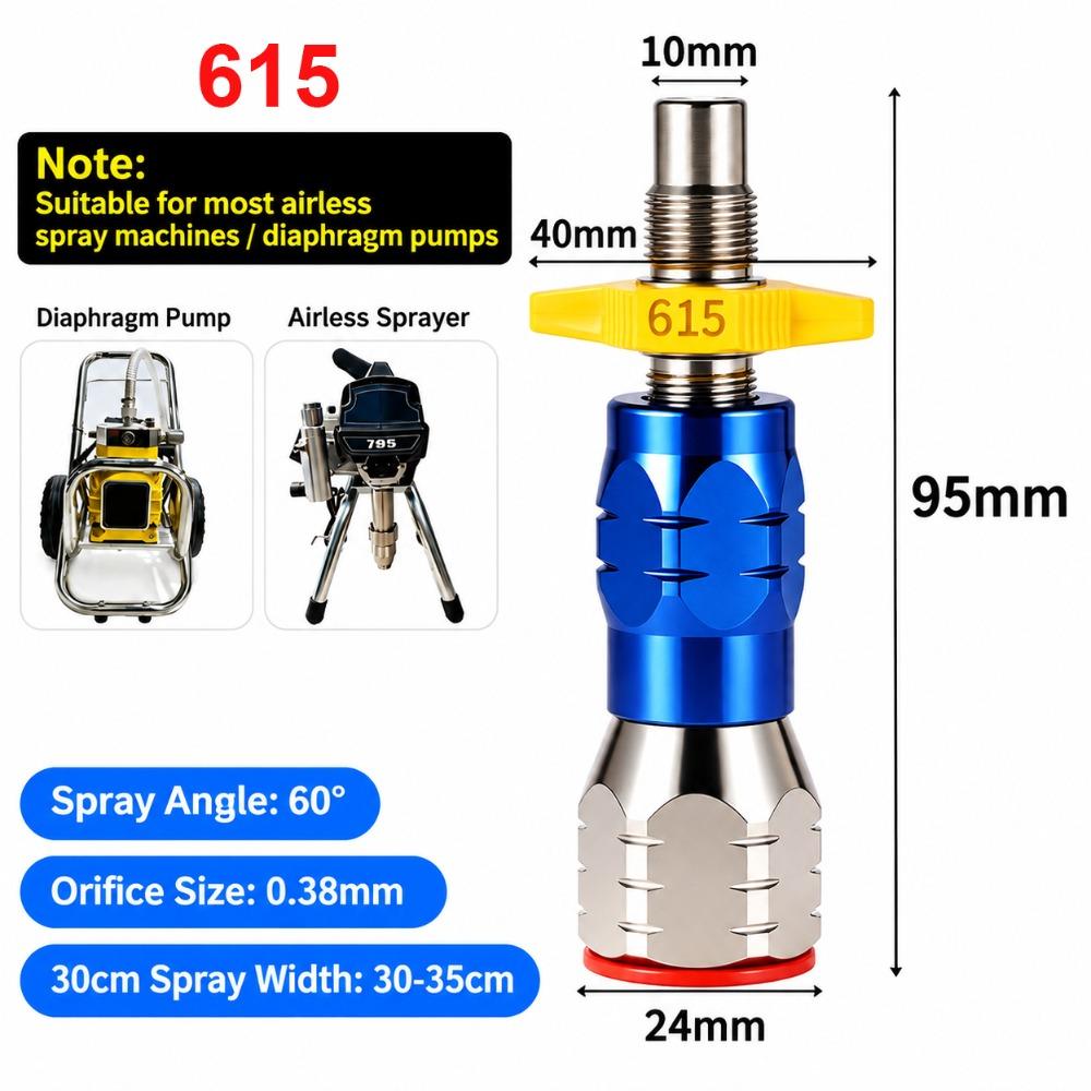 Anti-Drip Quick Connect Spray Tip Paint Sprayer Accessory for Diaphragm/Piston Type