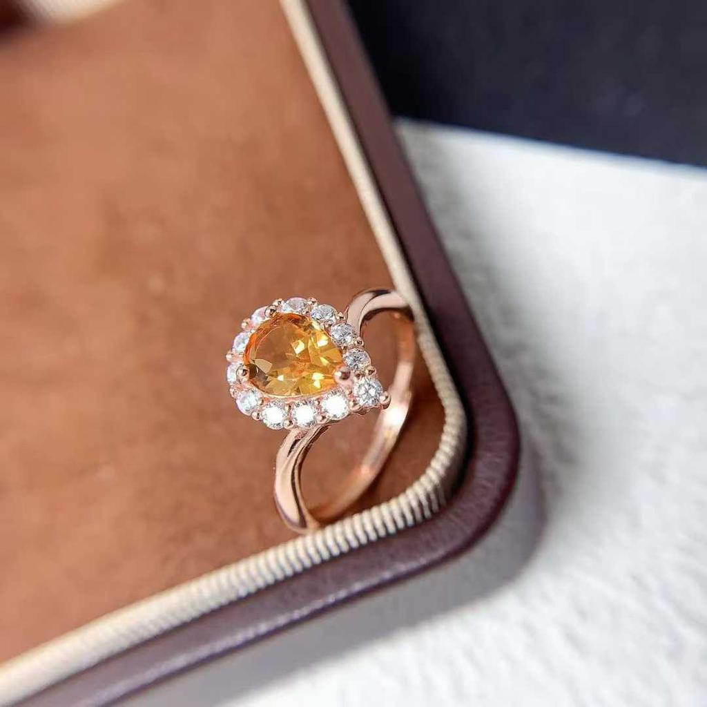 Elegant Citrine Ring In S925 Sterling Silver - Stylish and Simple Design