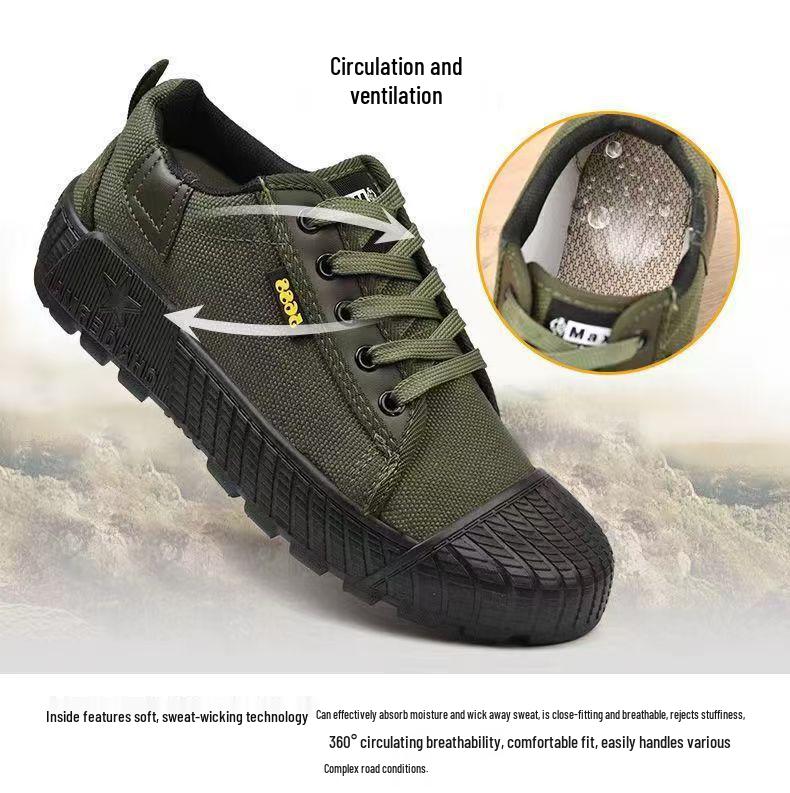 New Liberation Breathable Canvas Work Shoes for Farm and Construction, Available In High-Top and Low-Top Styles.