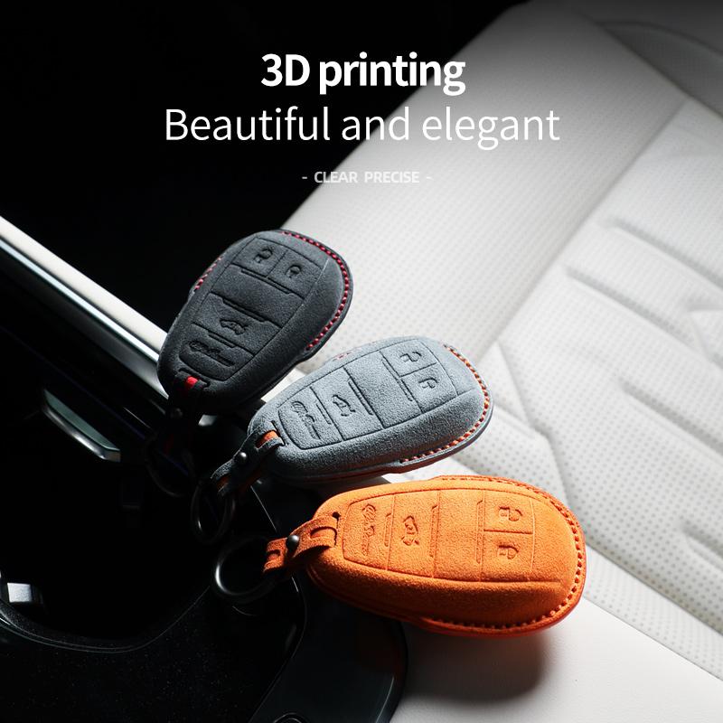 Interior Mouldings Alcantara Car Key Case Cover Shell For Alfa Romeo Giulia Stelvio Mito Giulietta Brera 4C 159 GTA 147 156 Mito