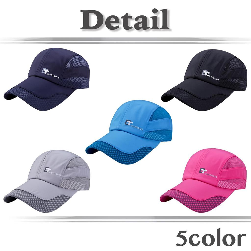 CZA500 [White Fang] Hat, Cap, Sunshade, Breathable, Quick-Drying, Outdoor, Running, Fishing, Sports, Men's, (Rose)