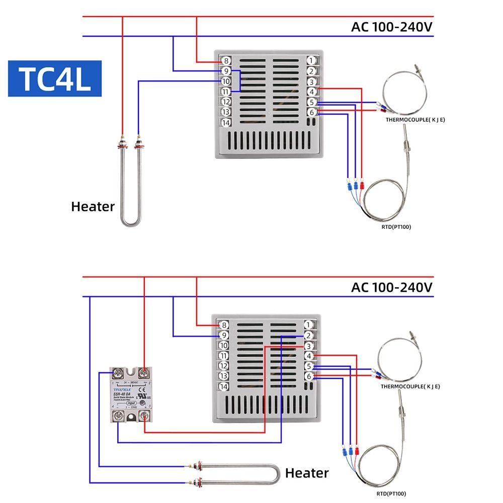 Professional TC4S TC4H TC4L TC4M Output Temperature Controller SSR Relay Digital PID Thermostat Dual Regulator